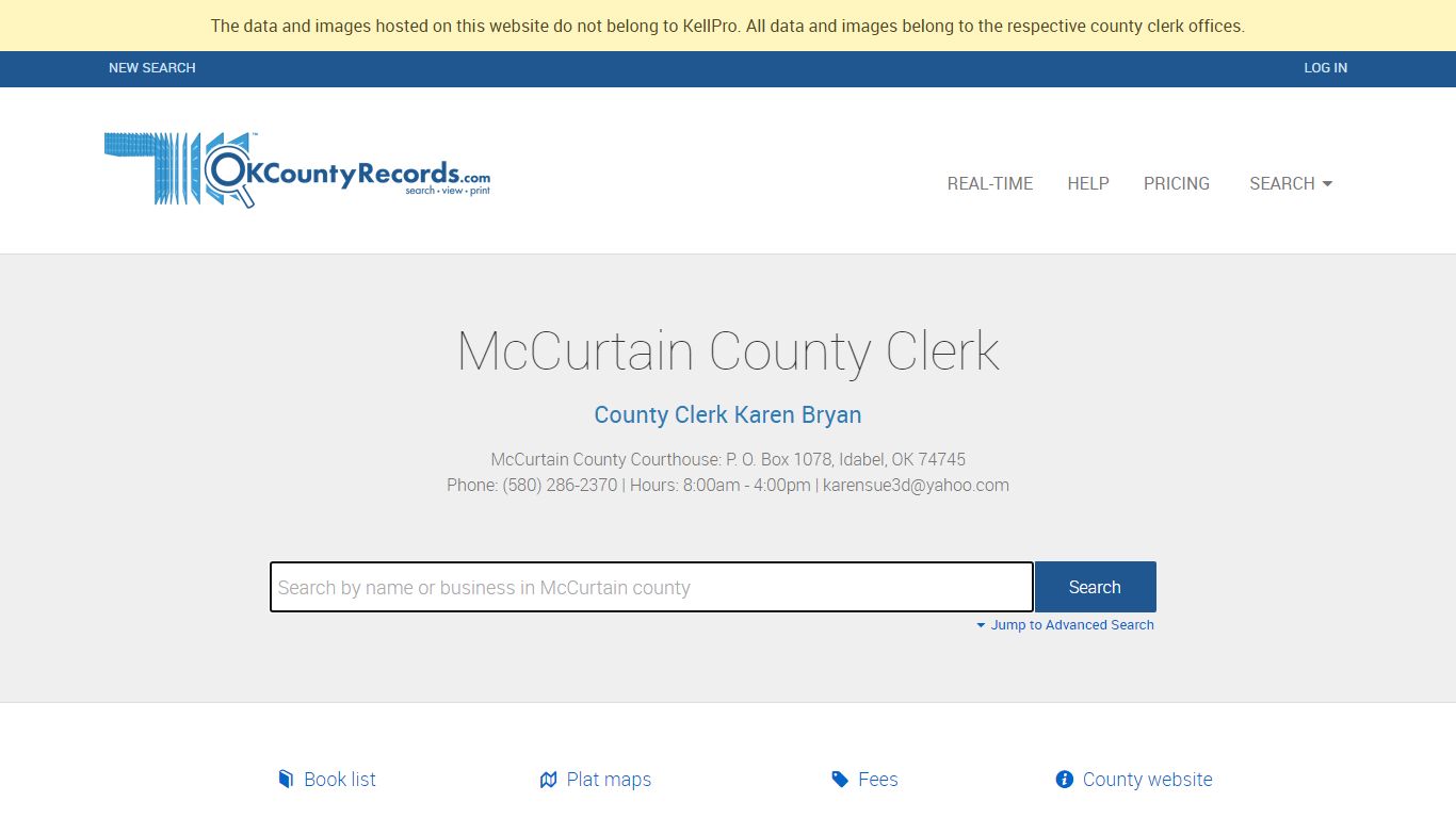 McCurtain County - County Clerk Public Land Records for ...