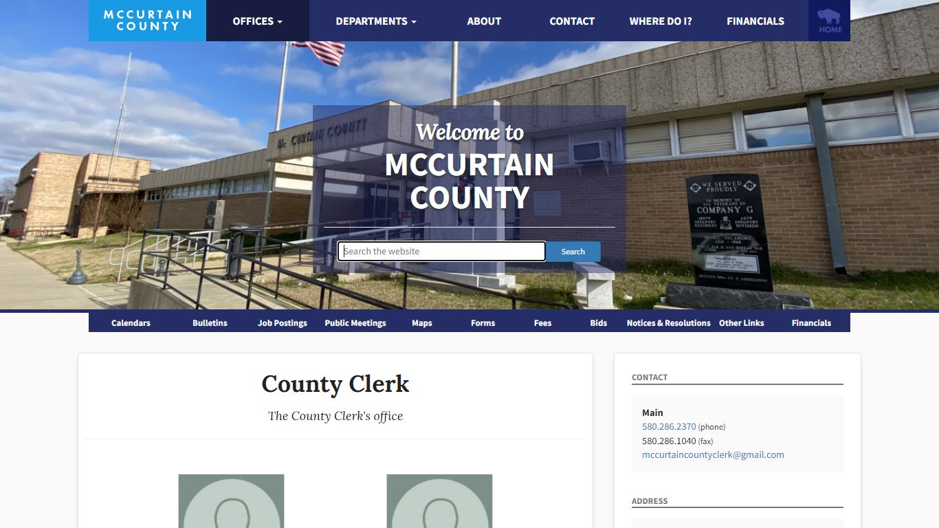 County Clerk - mccurtain.okcounties.org